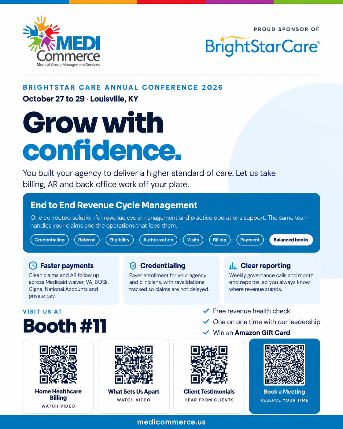 Meet MediCommerce at Booth #11 – BrightStar Care Annual Conference, Oct 27–29, Louisville KY